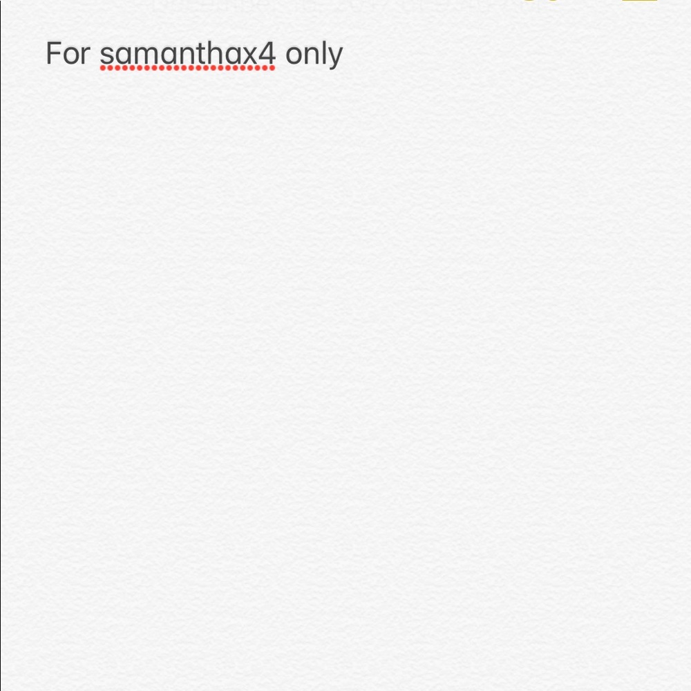 For Samantha only